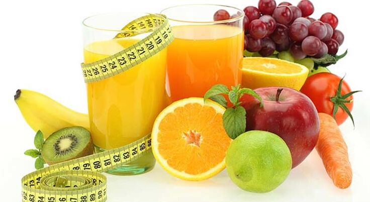 Owoce, warzywa i soki na odchudzanie na diecie „Ulubione