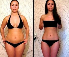 Dziewczyna przed i po 5-dniowej diecie arbuzowej